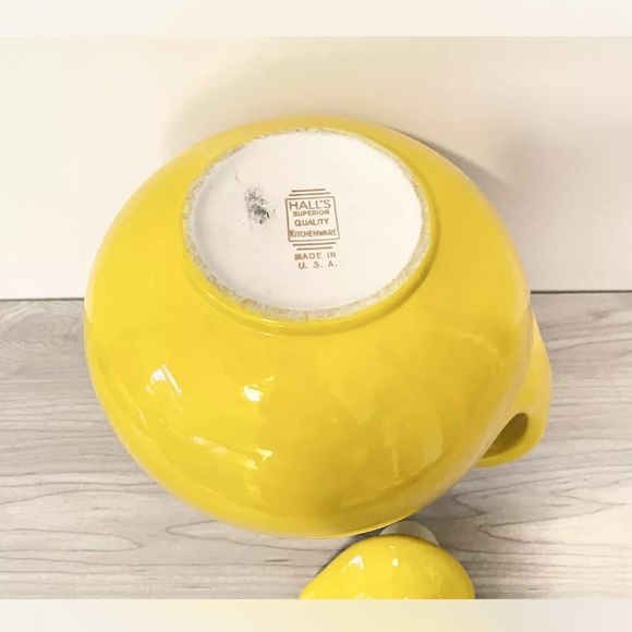 Vintage Hall’s 5 Band Pitcher with Lid Mid-Century Modern Rare - Picture 8 of 10